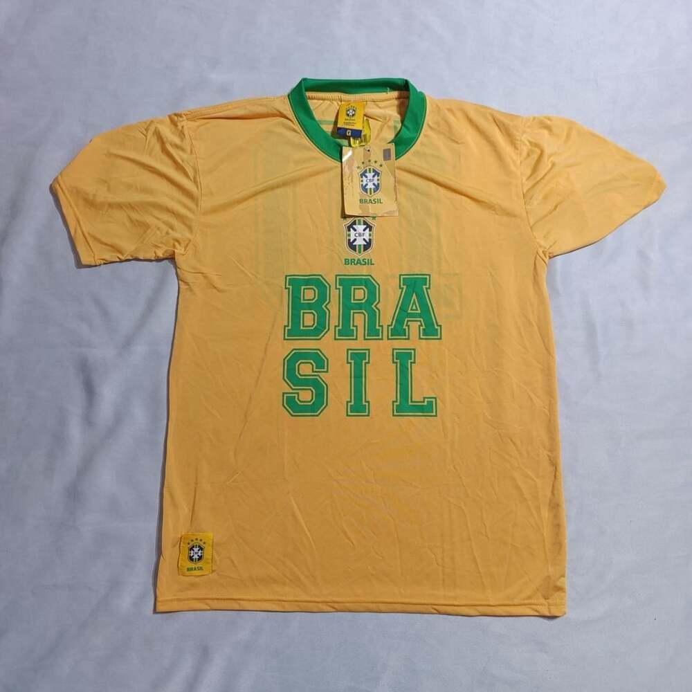 CBF Brazil Soccer Jersey Size L Number 10 Brasil Yellow
